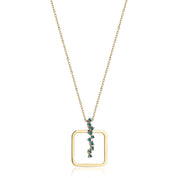 Azzuro Queen Mavi Pırlanta Kolye