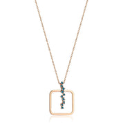 Azzuro Queen Mavi Pırlanta Kolye