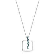 Azzuro Queen Mavi Pırlanta Kolye