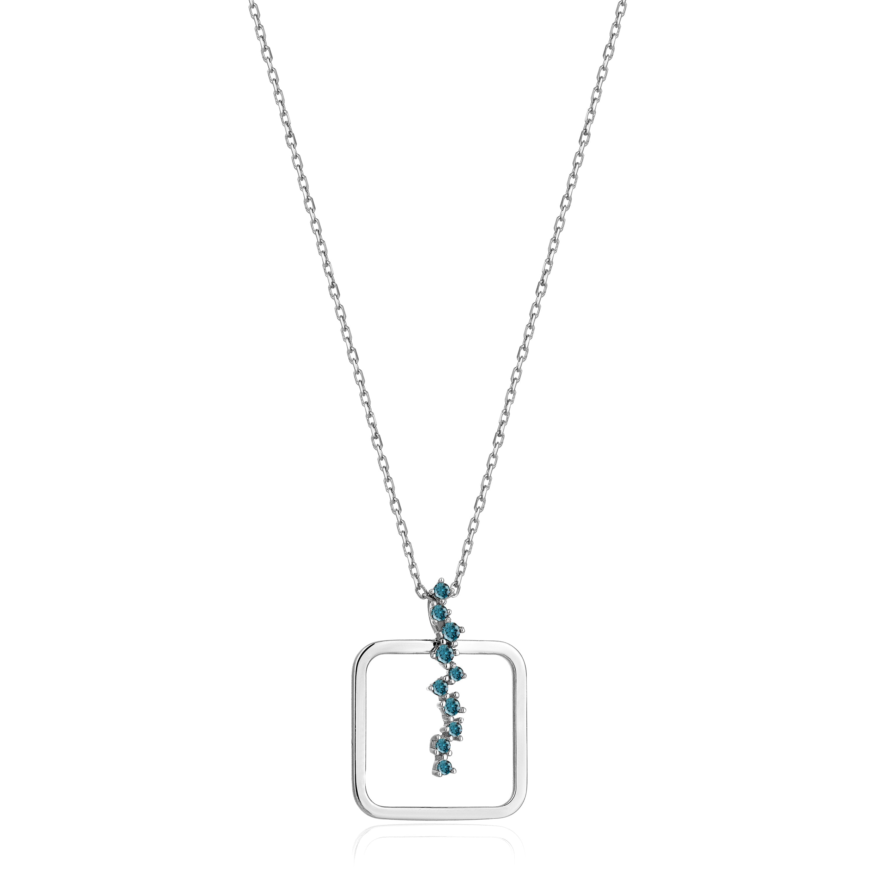 Azzuro Queen Mavi Pırlanta Kolye