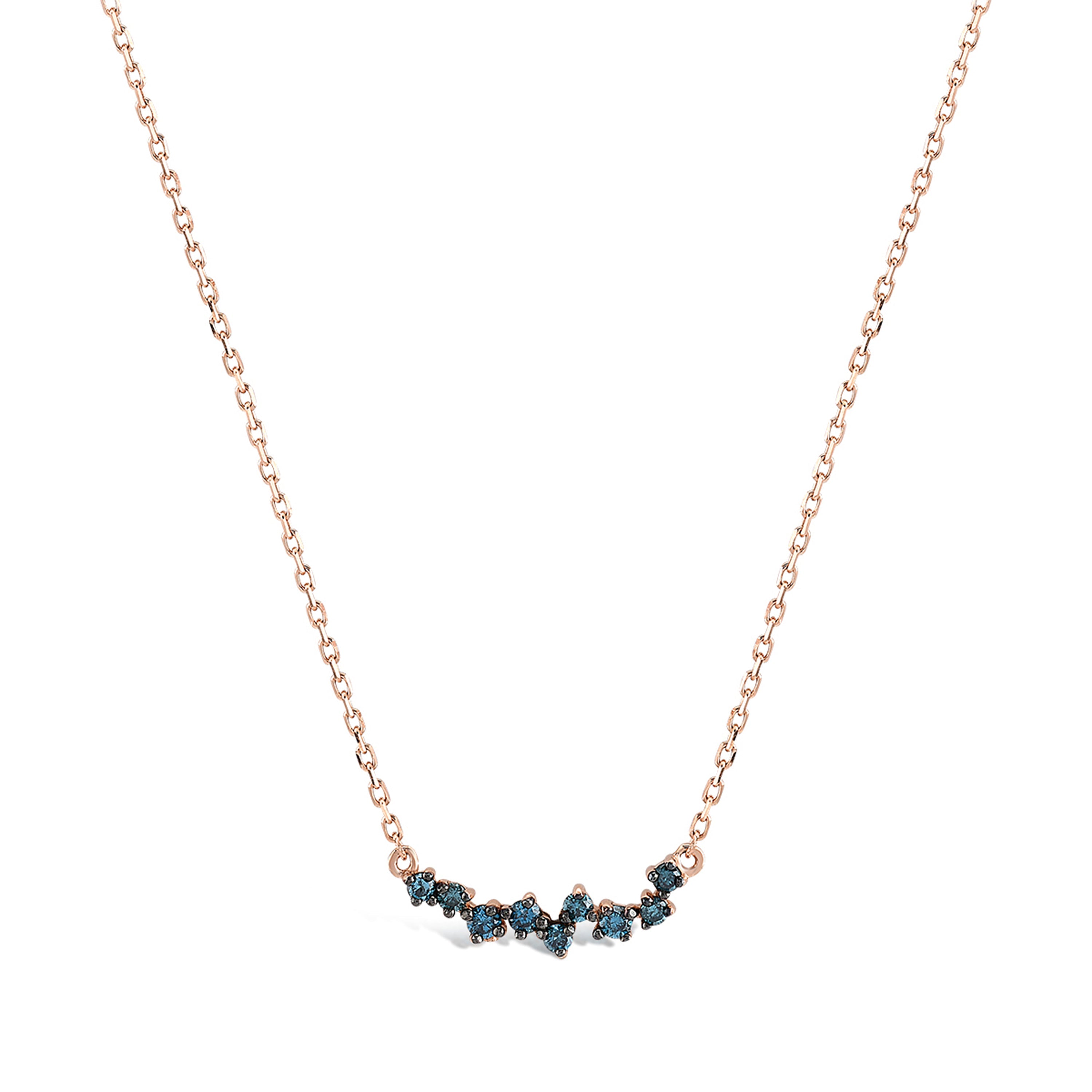 Azzuro Dia Queen Mavi Pırlanta Kolye