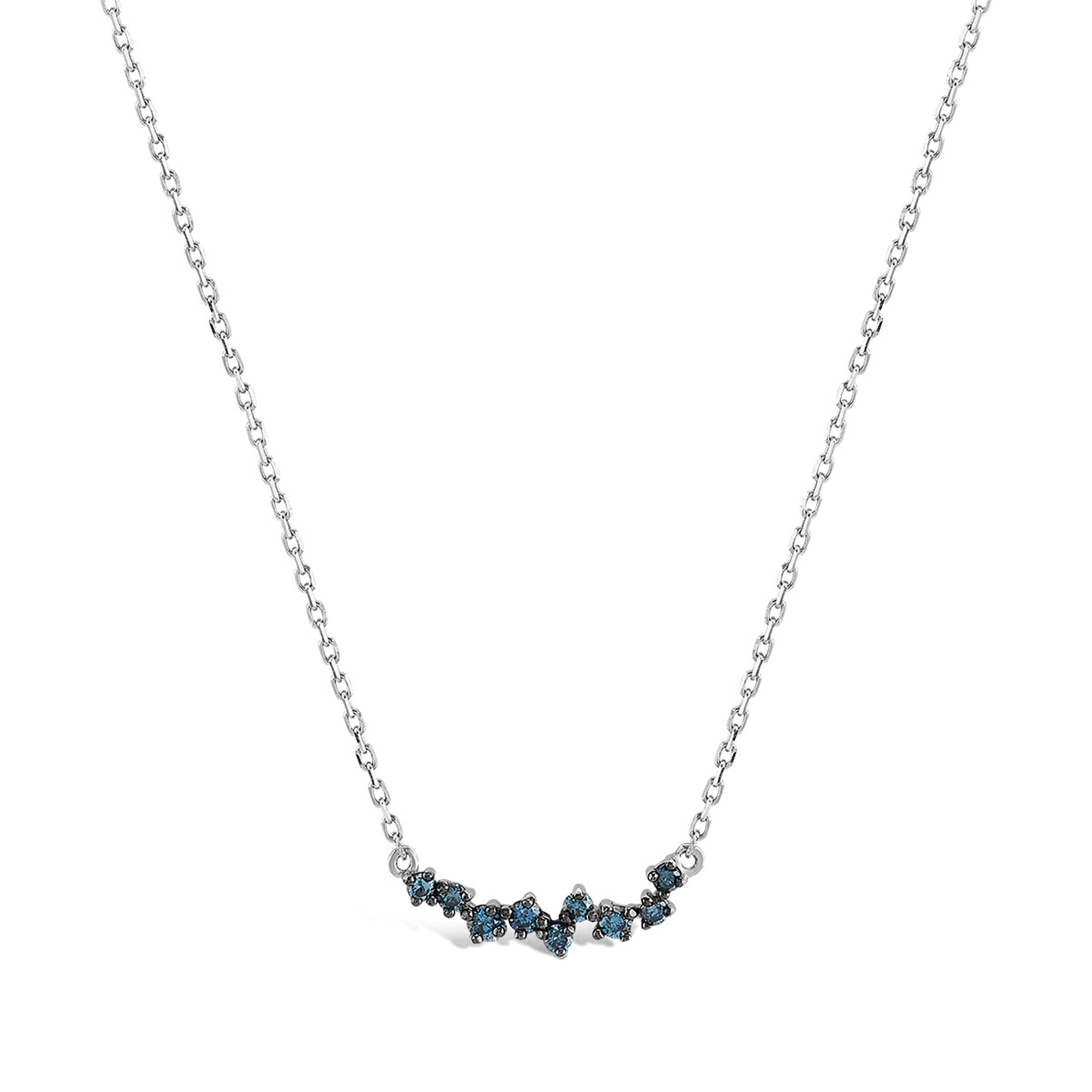 Azzuro Dia Queen Mavi Pırlanta Kolye