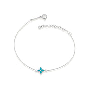 Cabaret Çiçekli Mineli Altın Bileklik