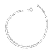 3 ü 1 Arada Zincir Çeşidi Taşlı Altın Bileklik