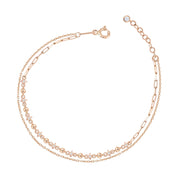 3 ü 1 Arada Zincir Çeşidi Taşlı Altın Bileklik