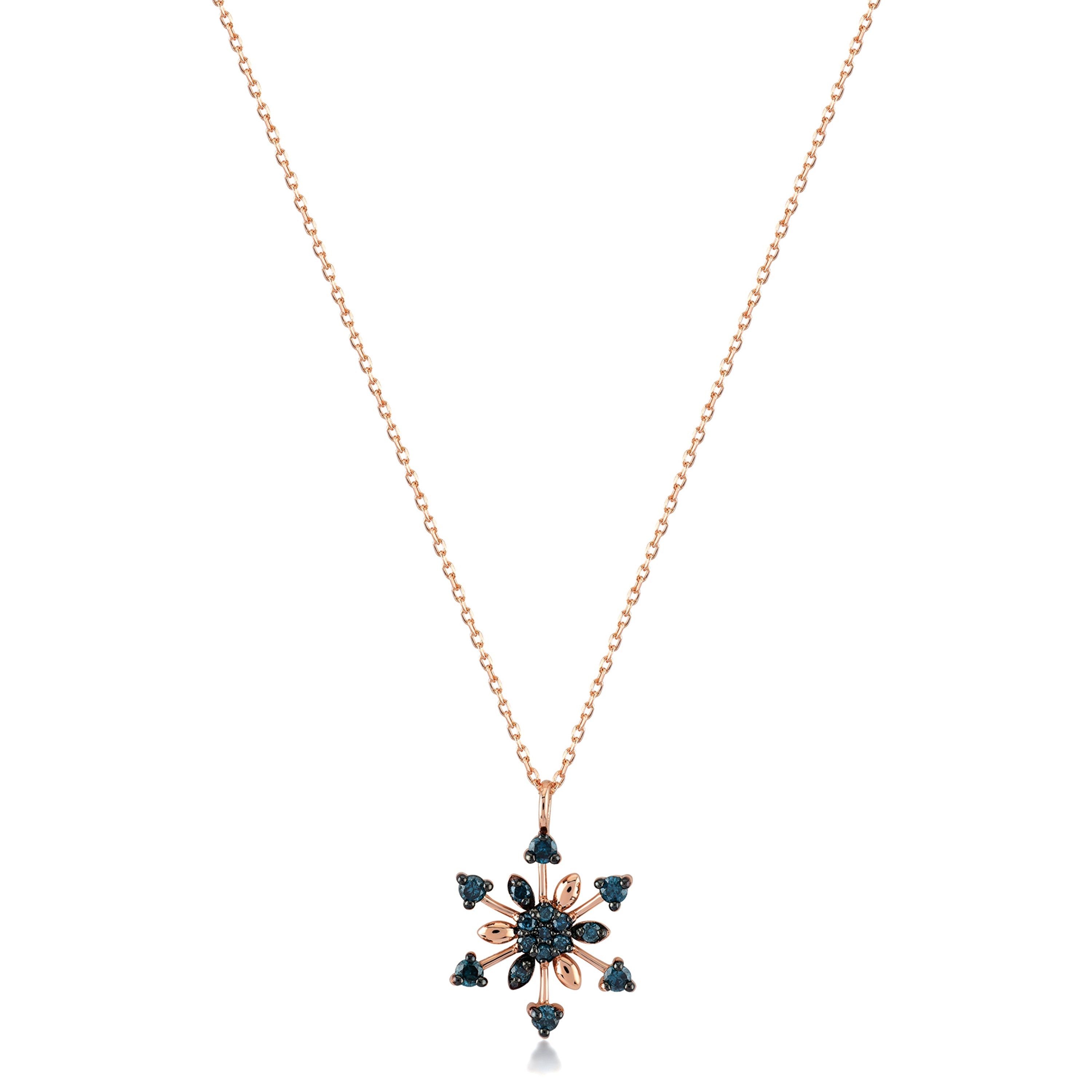 Azzuro Lily Blue Diamond Necklace