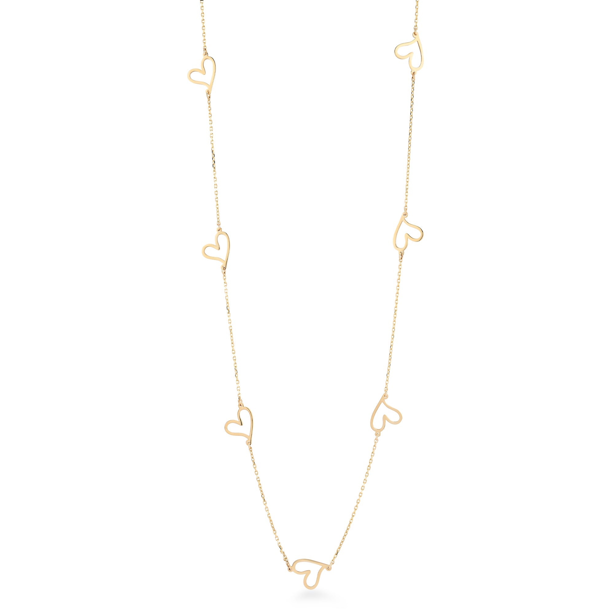 Stilize Kalpler Station Altın Kolye