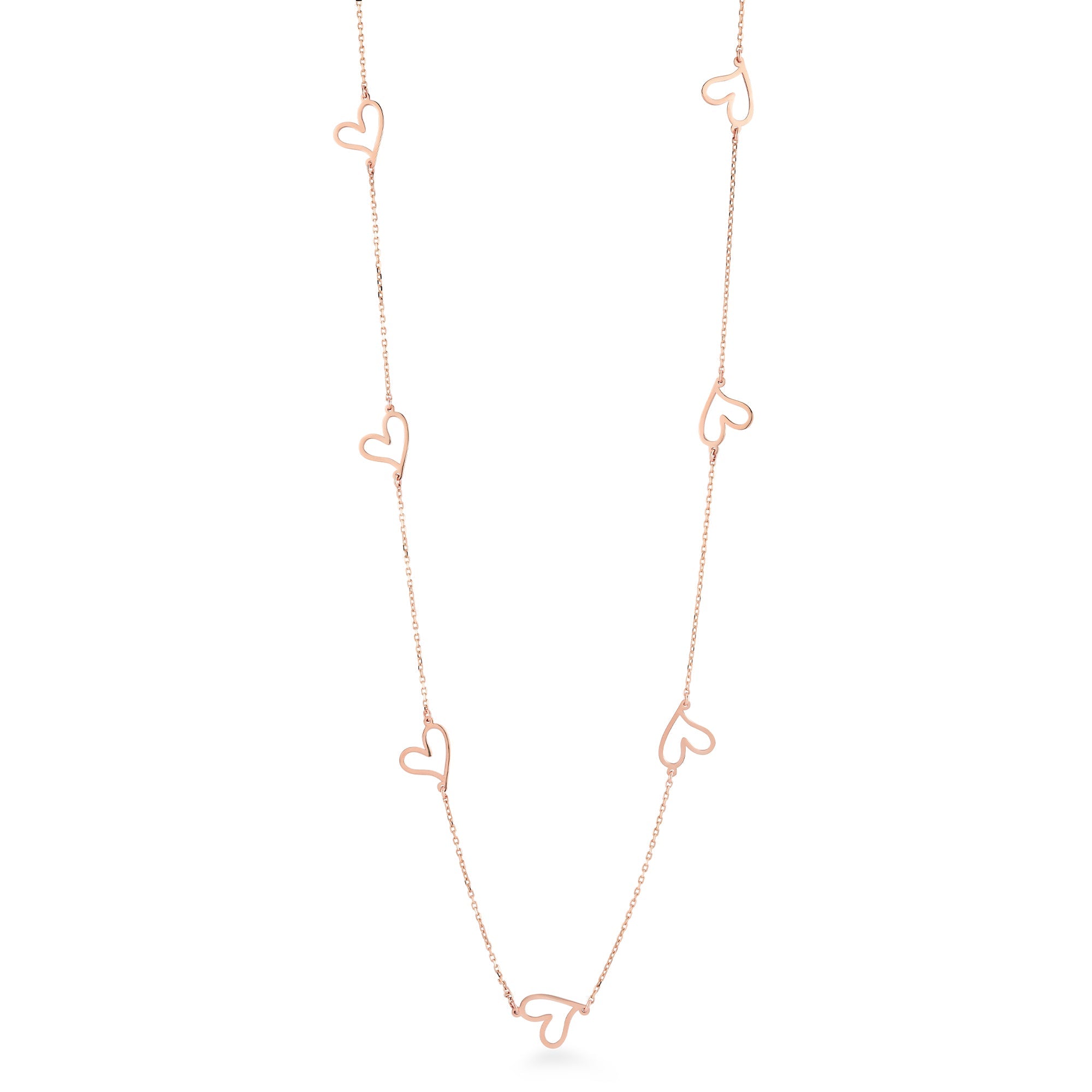 Stilize Kalpler Station Altın Kolye