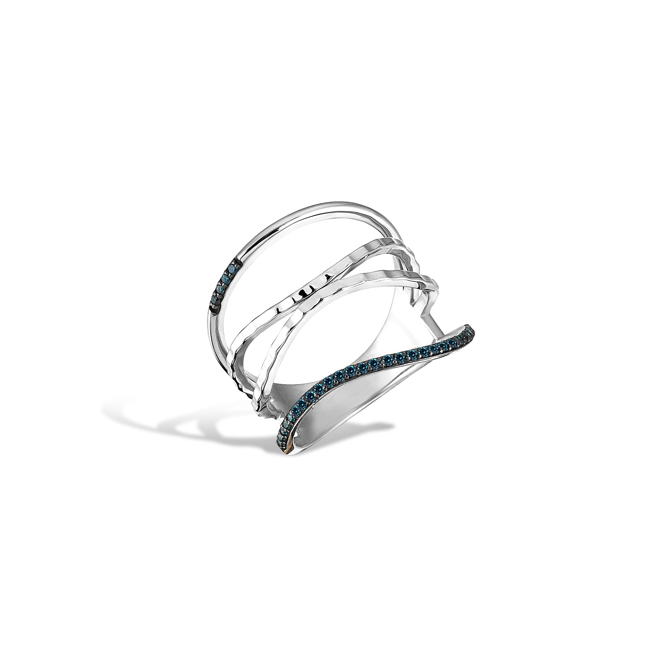 Azzuro Line Blue Diamond Ring
