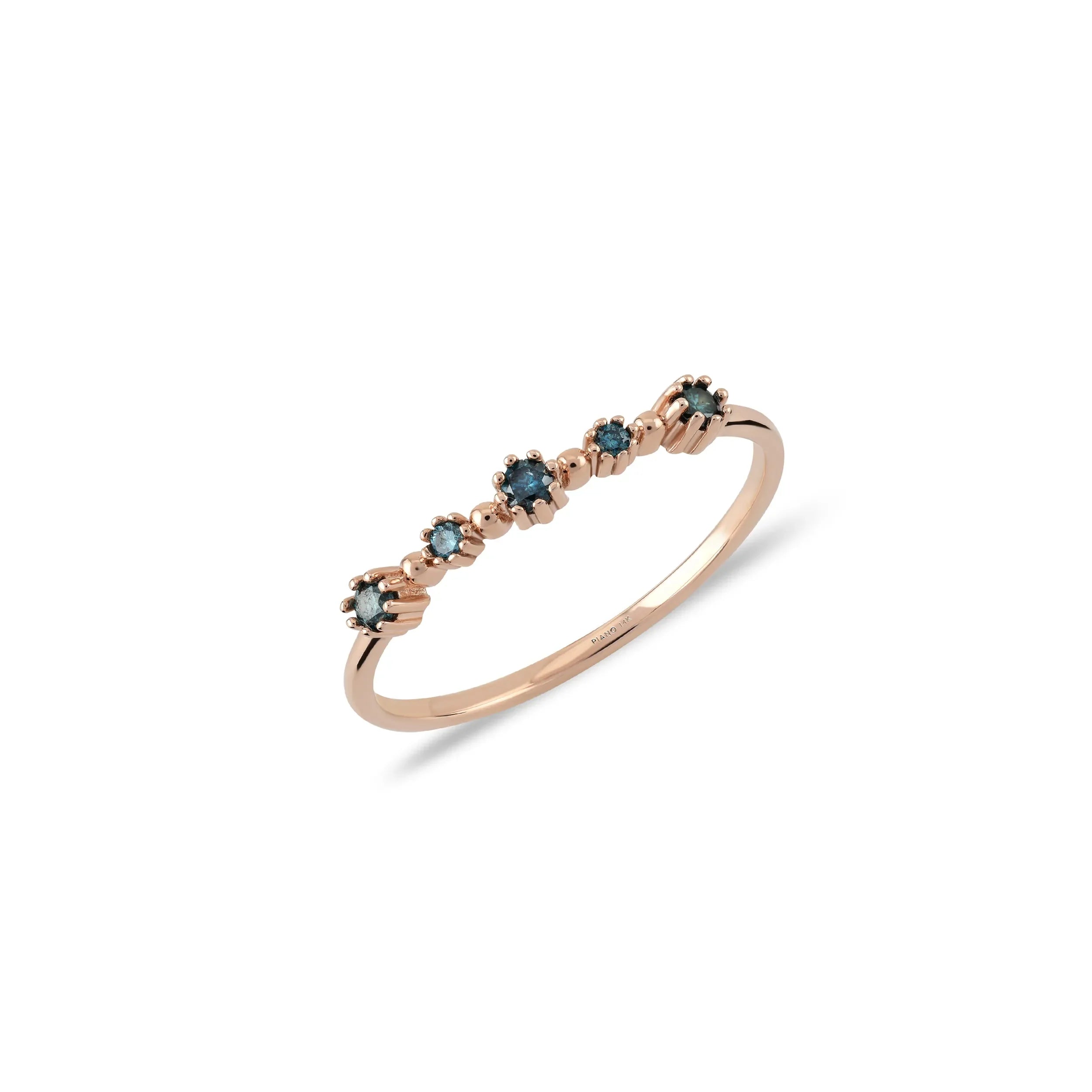 Azzuro Taç Blue Diamond Ring