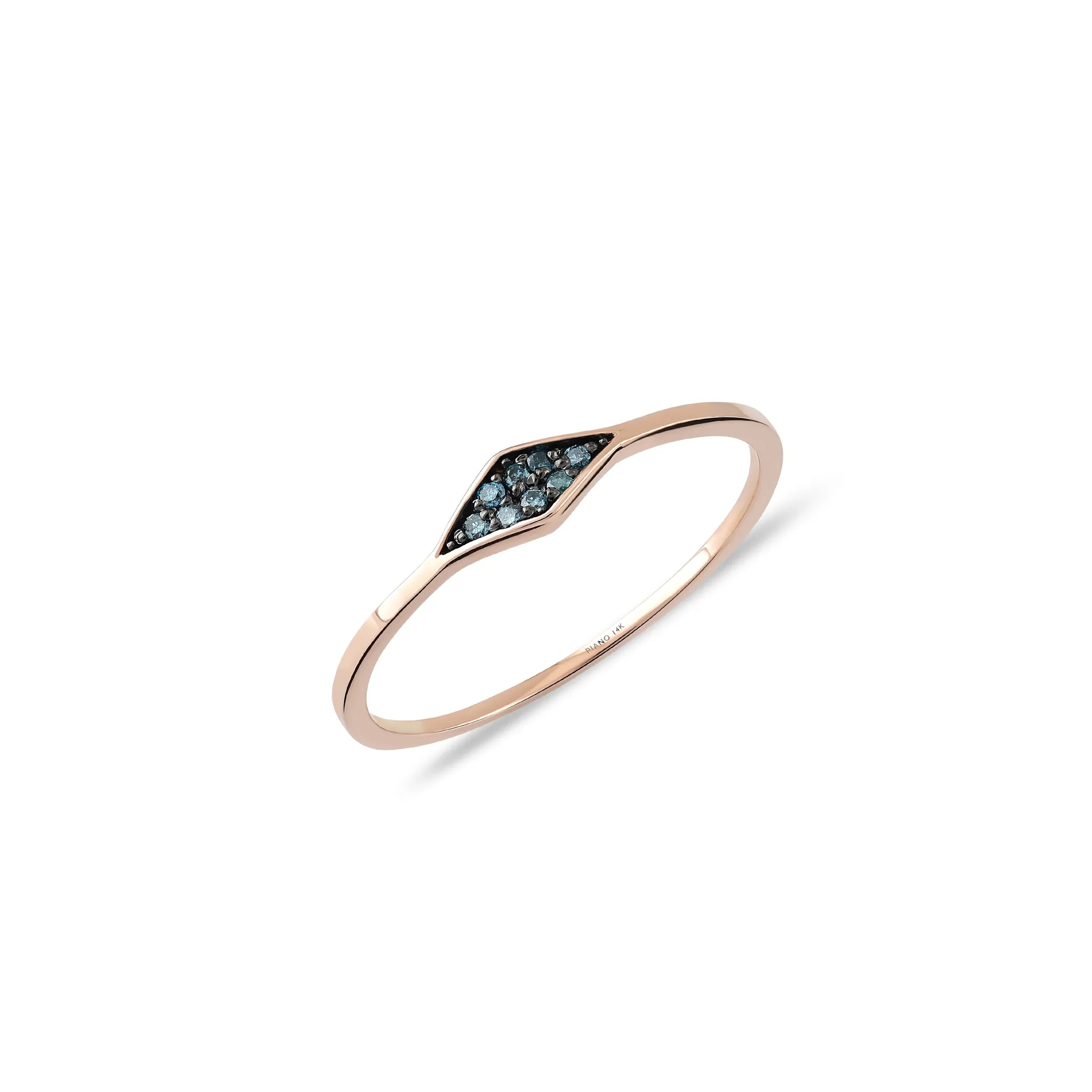 Azzuro Karo Blue Diamond Ring