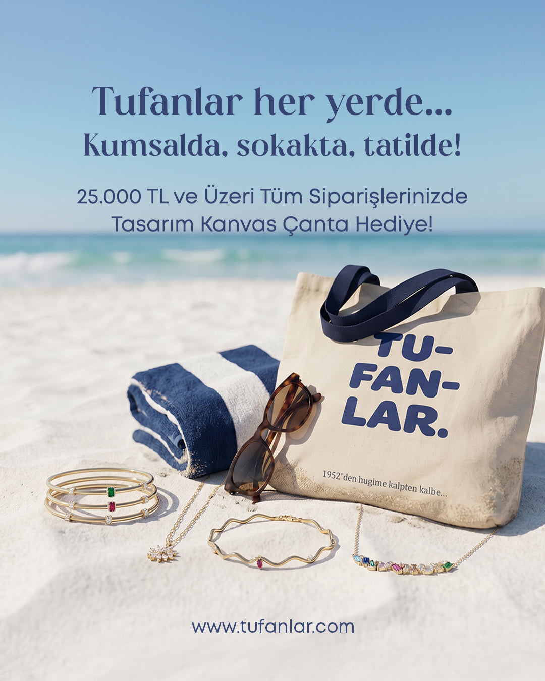 TUFANLAR TASARIM KANVAS ÇANTA