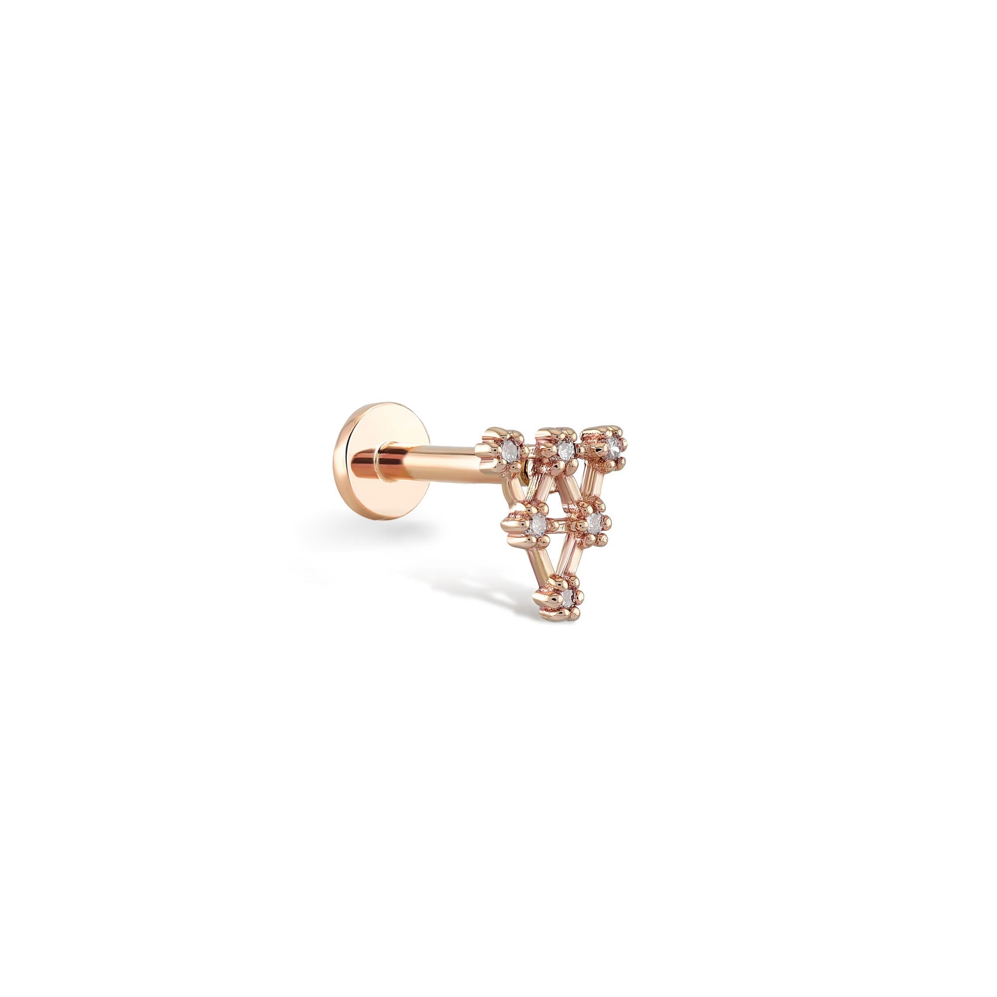 6 Stone Triangle Diamond Piercing