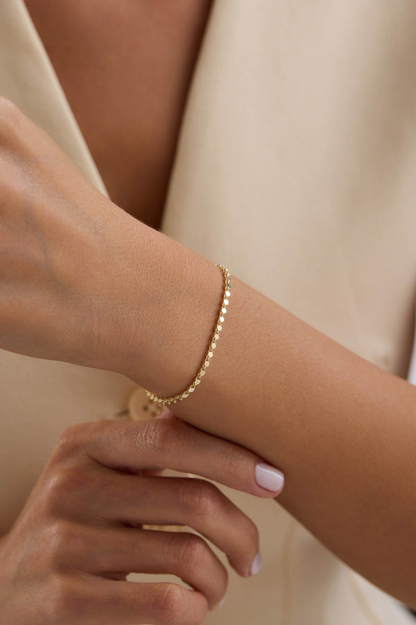 14 Ayar Toplu Zincir Altın Bileklik