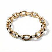 Sorento Zincir Yarısı Mineli Altın Bileklik