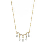 Çizgisel Wave Tasarım Pırlanta Kolye