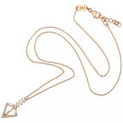 Empire Pırlanta Taşlı Rose Altın Kolye