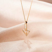 Empire Pırlanta Taşlı Rose Altın Kolye