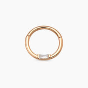 Alia Baget Pırlanta Taşlı Rose Altın Halka Piercing