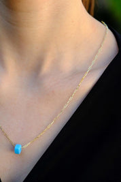 Gold Paper Clip Chain Necklace