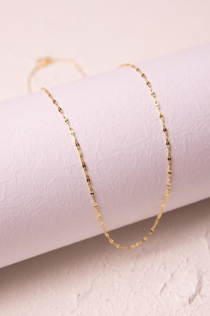 Gold Mirror Chain Necklace