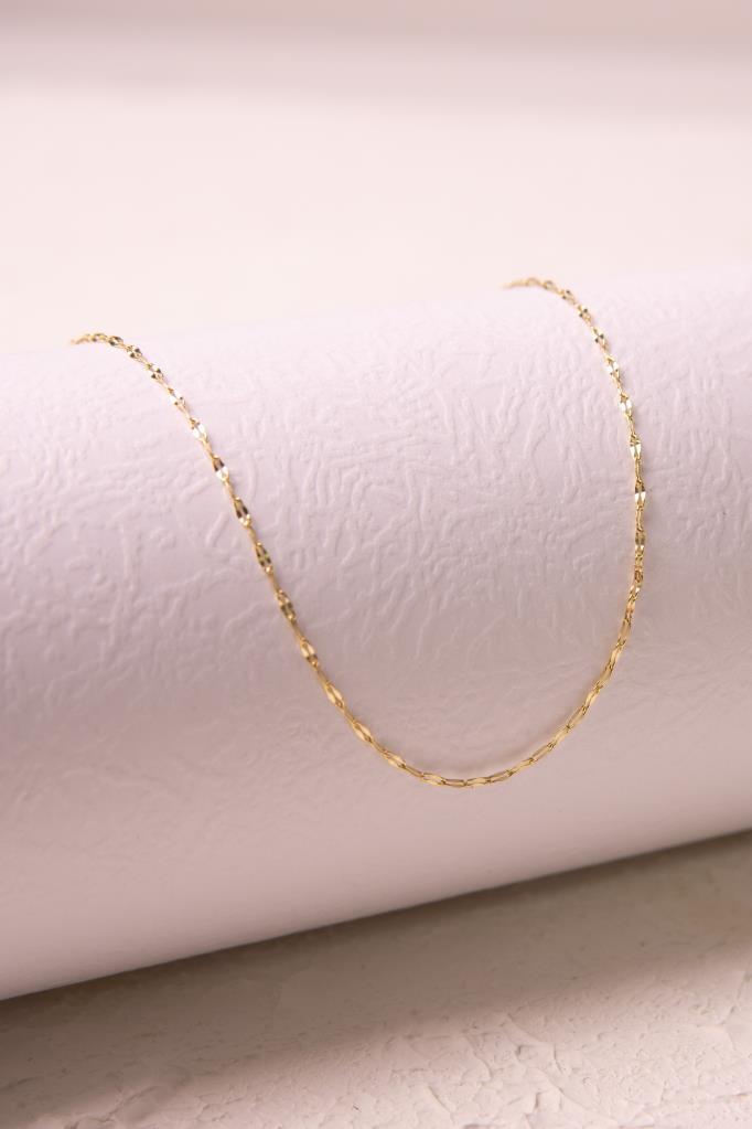 Gold Split Chain Necklace