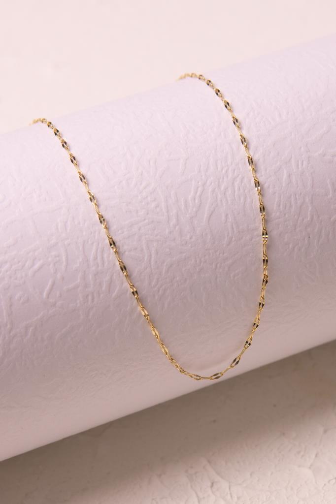 Gold Split Chain Necklace