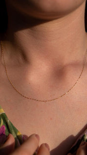 Gold Split Chain Necklace