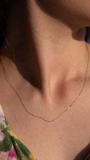 Gold Split Chain Necklace