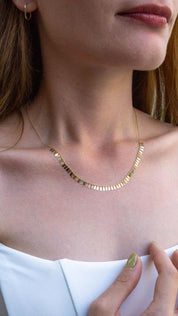 Gold Almond Necklace