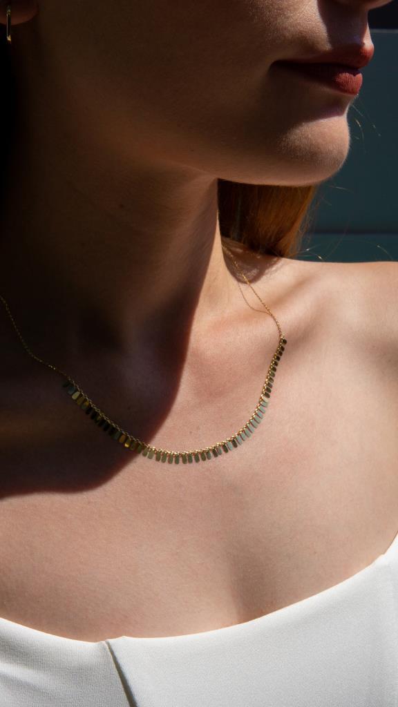 Gold Almond Necklace