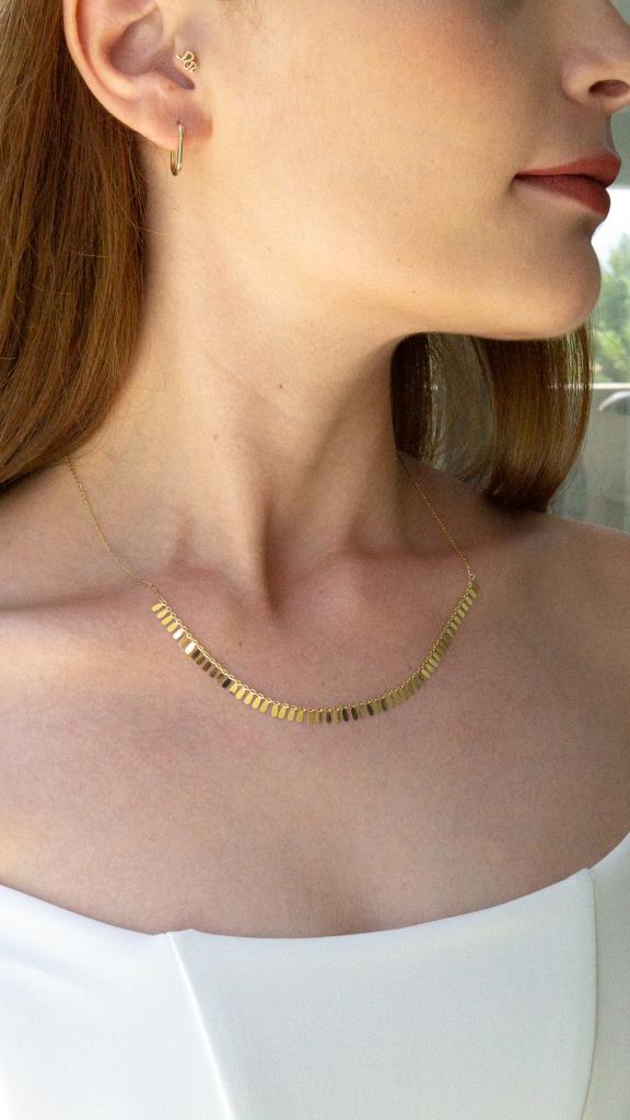 Gold Almond Necklace