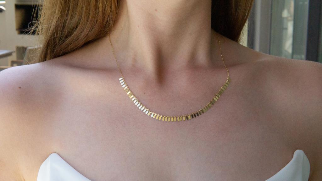 Gold Almond Necklace