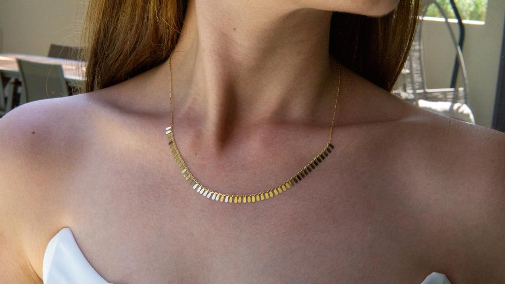 Gold Almond Necklace