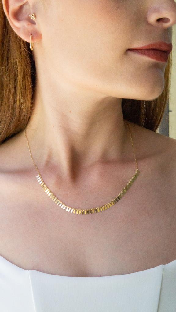 Gold Almond Necklace