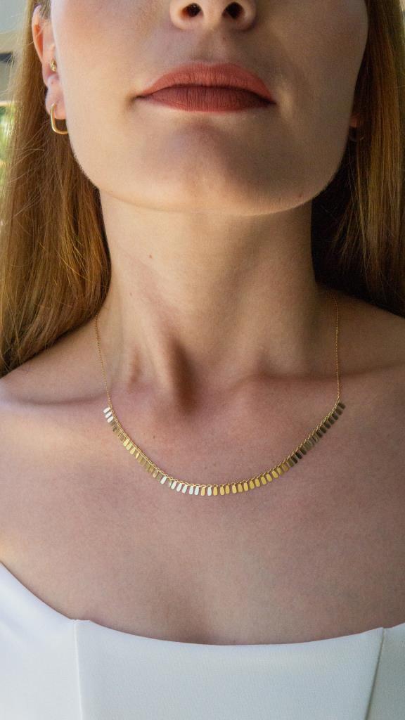 Gold Almond Necklace