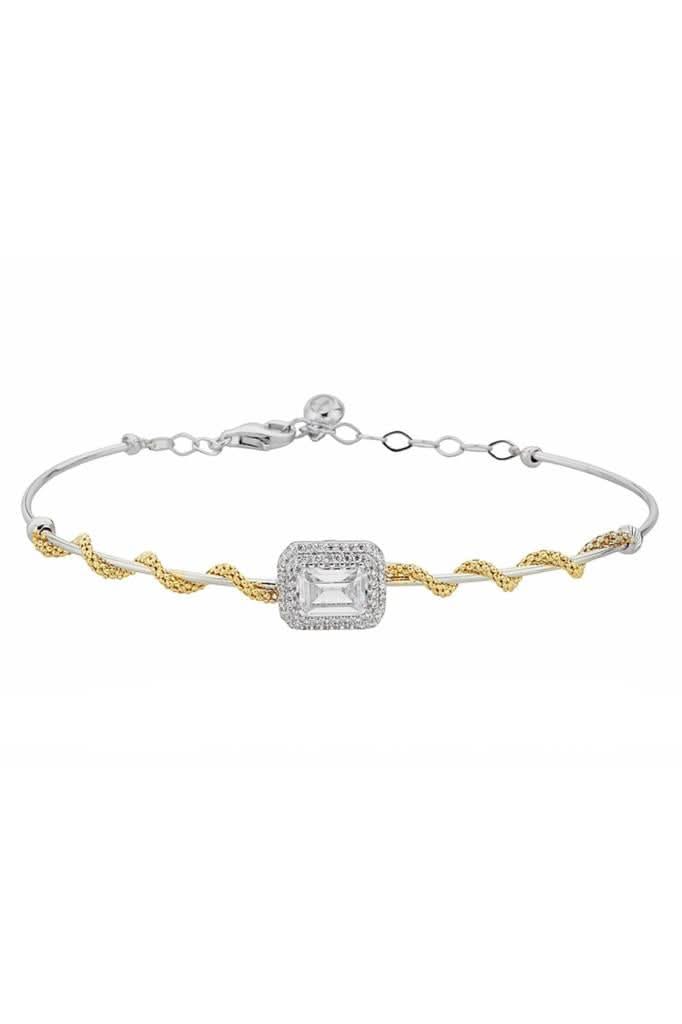 Altın Baget Taşlı Bilezik