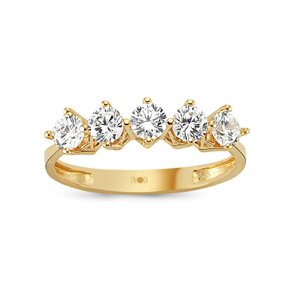 Gold Five Stone Ring