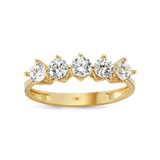 Gold Five Stone Ring