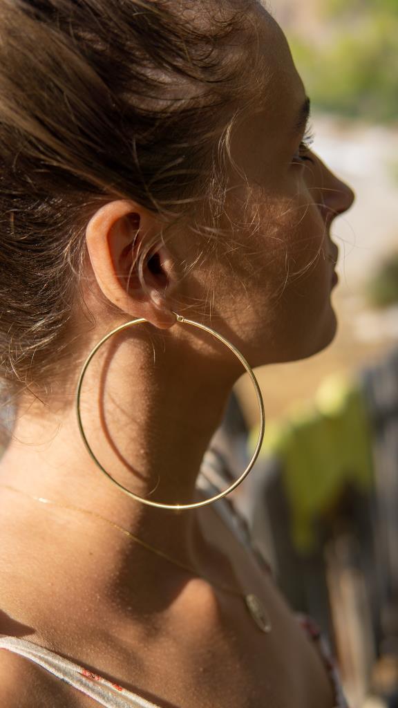 Gold Big Hoop Earrings 8.5cm