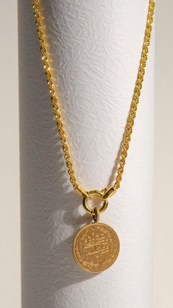 Gold Half-Rat Rope Necklace 50 Cm