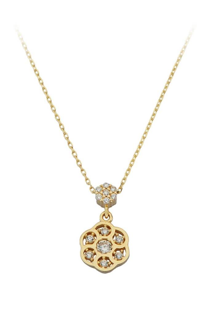 Altın Çiçek Kolye