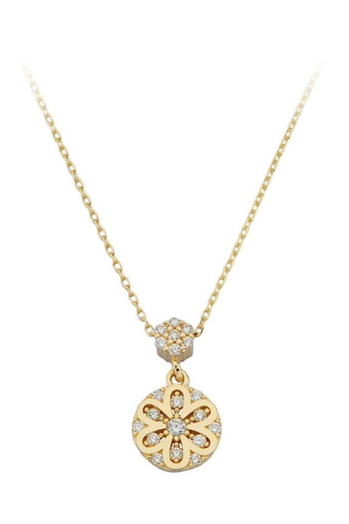 Altın Çiçek Kolye