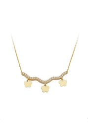 Altın Çiçekli Kolye