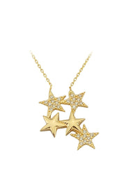 Altın Çoklu Yıldız Kolye