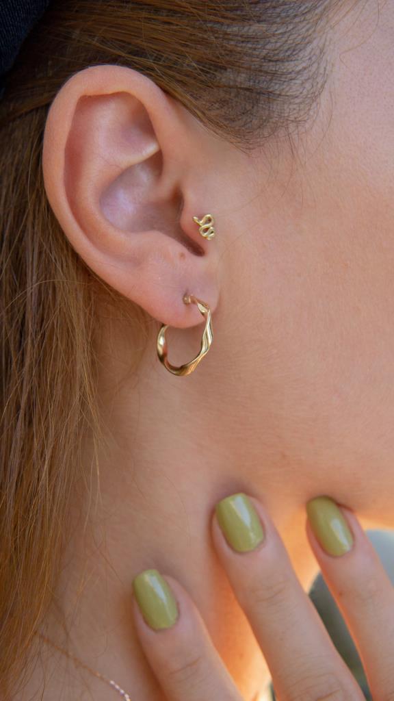 Gold Wave Earrings