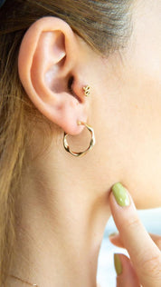 Gold Wave Earrings