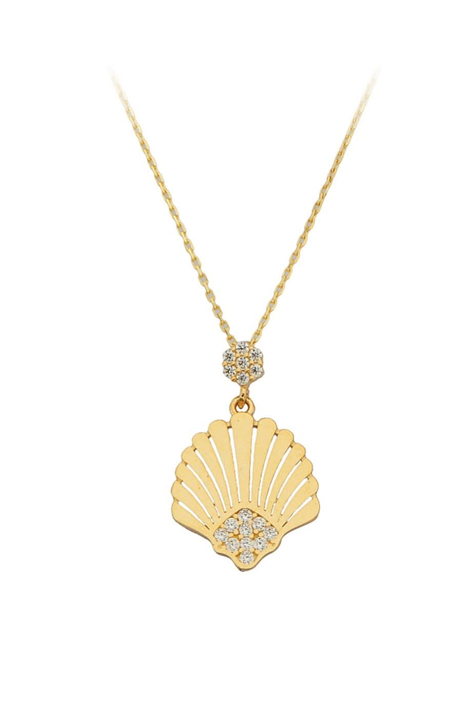 Altın Deniz Kabuğu Kolye