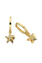 Golden Sea Star Ring Earrings