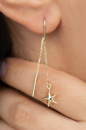 Golden Sea Star Earrings